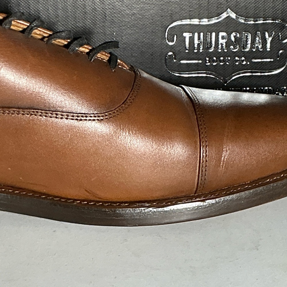 SALE 🎉 Thursday Boot Co. Men's Brandy Colored Executive Shoes, Size 11.5 - Picture 5 of 16